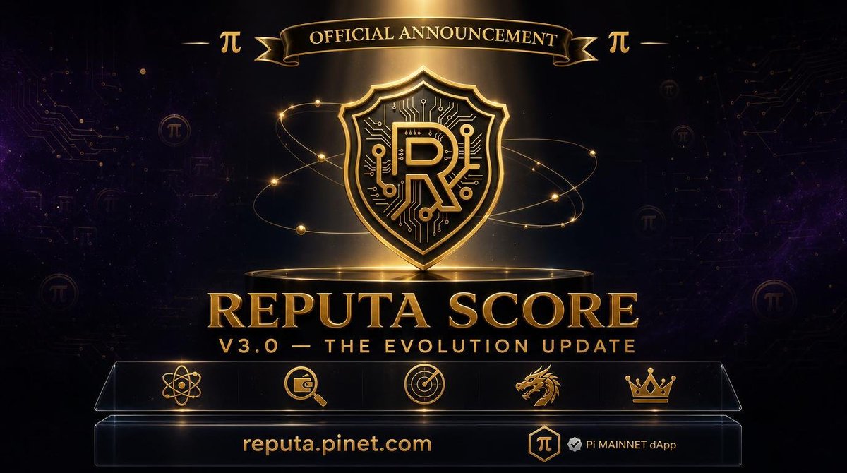 ReputaScore's tweet photo. 📢 OFFICIAL ANNOUNCEMENT

Reputa Score v3.0 "The Evolution Update"
Powered by Atomic Protocol 3.0
Live on Pi Network Mainnet
Dear Pioneers,
Today marks the biggest release in Reputa Score history.
After months of development and hundreds of improvements, v3.0 is now live for everyone at https://t.co/C40MVzYShb.
🚀 What's New in v3.0

⚛️ Atomic Protocol 3.0
A fully rebuilt scoring engine.
Every score is:
✅ On-chain
✅ Server-verified
✅ Transparent
✅ Auditable
✅ Tamper-proof

👛 Wallet Intelligence
Scan any Pi wallet for:
Wallet age
Activity
Token holdings
Risk grade
VIP unlocks:
Smart-money flow
Exchange exposure
Portfolio P/L
Sentinel alerts

🛡️ Scam Radar
Submit evidence-backed reports
Verify any wallet before transacting
Help protect the Pi ecosystem

🦖 Evo Beasts NFT Economy
545 collectible creatures across 9 evolution levels featuring:
Server-verified rewards
Squad synergies
Albums
Permanent engraving

⛏️ Mining, Staking & Arcade
Daily RP Mining
Boosts up to +200%
Non-custodial staking
Competitive seasons
Prize pools

🌍 Community
Ambassador Program
Referral Rewards
Achievement Badges

⚡ Platform
12 languages
Live network analytics
Major performance upgrades
🚀 Getting Started

1️⃣ Open https://t.co/C40MVzYShb in Pi Browser.
2️⃣ Sign in and link your wallet.
3️⃣ Check in daily. 7 check-ins unlock your weekly score merge.
4️⃣ Explore the Hub:
Scan wallets
Build your beast squad
Start mining

⚖️ Fairness
Every point is server-verified.
No shortcuts. No paid reputations.
Your score reflects your real on-chain journey.
Thank You
Thank you for helping us build the future of the Pi ecosystem.
— The Reputa Score Team
🌐 https://t.co/C40MVzYShb

#PiNetwork #reputascore #nfts