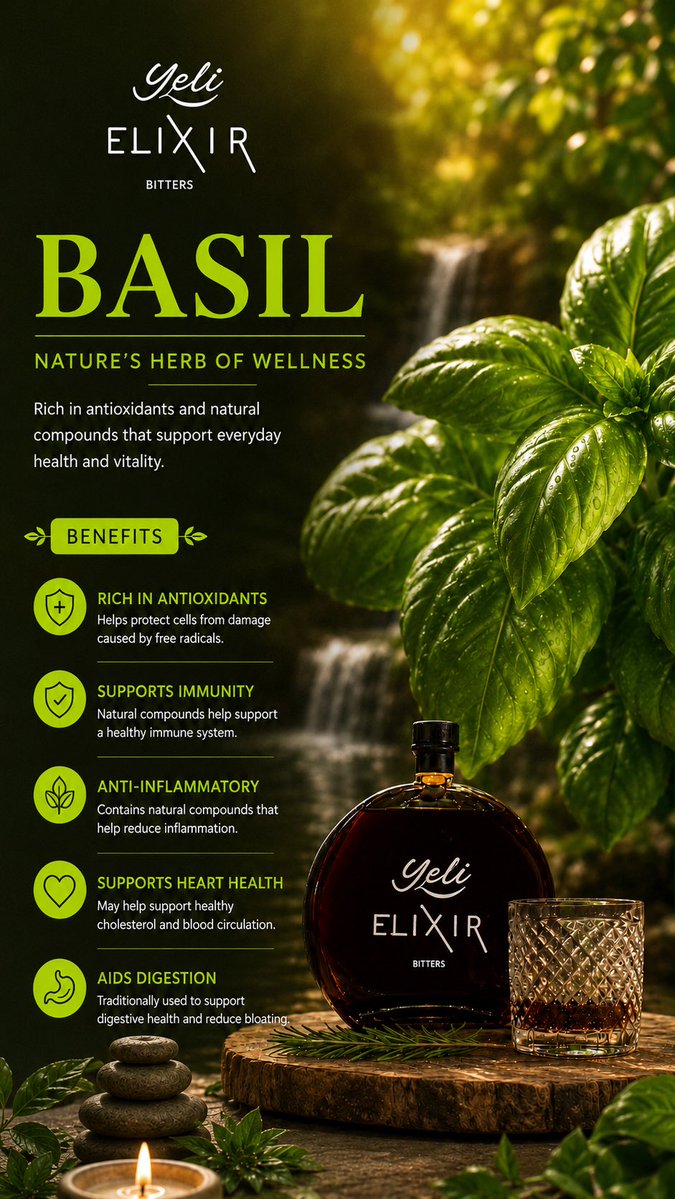 Yelielixir's tweet photo. Basil �� one of the carefully selected ingredients in Yeli Elixir Bitters. 🌿 https://t.co/KhKU7MzrWZ