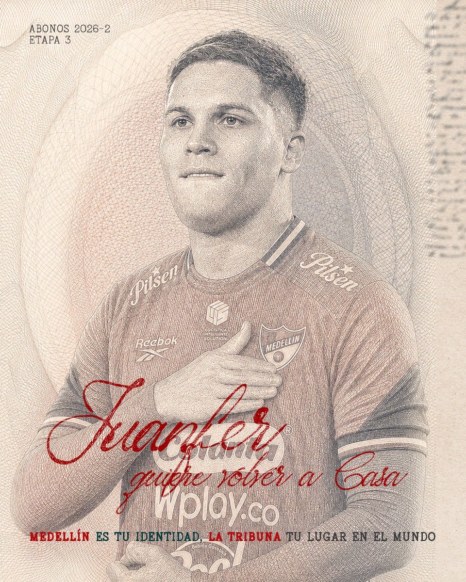 DIM_Oficial's tweet photo. [👑🔴🔵] Tercera etapa de abonos: el regreso de JuanFer
Medellín y JuanFer tienen historia pendiente, por eso, ambos nos esforzamos para volver a estar juntos.
Pero para que la historia llegue a final feliz también te necesitamos a vos.
Ya somos 10 mil hinchas abonados, y queremos llegar a 40 mil almas alentando cada fin de semana en el Atanasio.
👉 Comprá tu abono y juntos, equipo, JuanFer e hinchada sigamos construyendo esta hermosa historia ❤️💙
⚠️ La contratación se hará efectiva sólo al alcanzar la meta planteada.

Aplican TyC: https://t.co/aGVEWBua9h