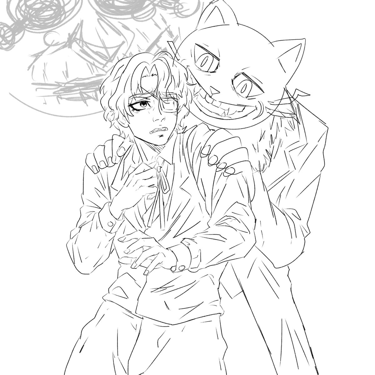 fgtzom's tweet photo. Idk anything abt the games but my friend wanted to commission me for this yay. Lineart done #game #artmootsㅤ #fanart #artist https://t.co/jgLhbfLgx5