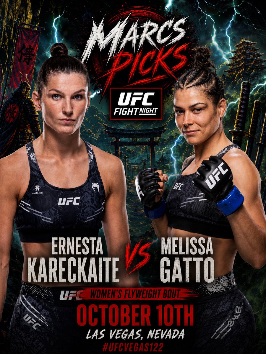 Marcus_MMAandPW's tweet photo. Solid Women’s Flyweight Scrap added to #UFCVegas122 as Ernesta Kareckaite faces Melissa Gatto! #UFC #MMA #MarcsPicks #News https://t.co/CPRBGD8hUS