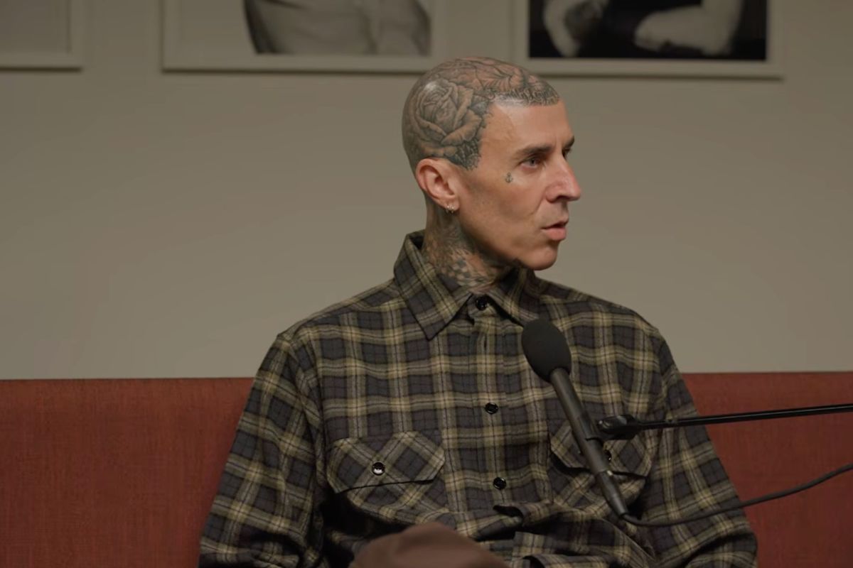 YahooEnt's tweet photo. Travis Barker pulls back the curtain on some of the most challenging and painful moments of his adult life in the upcoming Hulu documentary Travis Barker: Louder Than Fear. https://t.co/cepIEUCTzS https://t.co/hxG3HUanFa