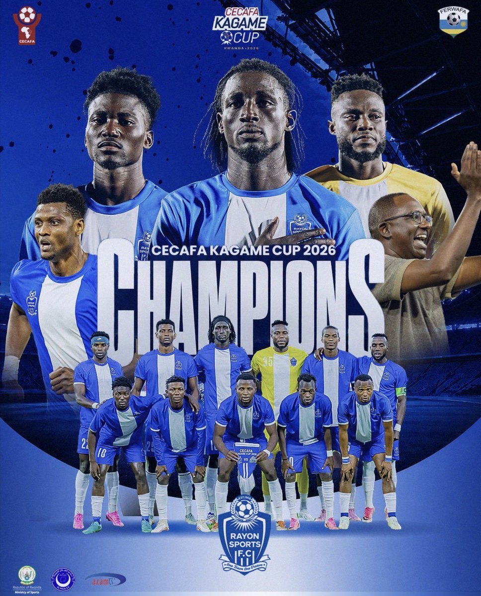 merardmp's tweet photo. Your Excellency President Paul Kagame,

Today, football won. Rwanda won. Rayon Sports won. 🇷🇼🏆💙

Thank you for your continued investment in sports development. Beyond ensuring peace and security, your leadership has helped deliver world-class sporting infrastructure, including the new Amahoro Stadium and the renovated Pele Stadium, while your steadfast support for the #CECAFAKagameCup continues to elevate East African football.

Congratulations to @rayon_sports on being crowned 2026 CECAFA Kagame Cup champions after a memorable 2–1 victory over @OfficialGMFC of Kenya. This is a proud moment for the club and for Rwanda.

Your Excellence, We also appreciate the support that has enabled @BankofKigali to stand alongside @rayon_sports as a key sponsor, strengthening one of Rwanda’s most beloved football clubs.

Thank you, Sir, for creating an environment where Rwandan football can flourish. Clubs will continue striving to make Rwanda proud.

#RayonSports #CECAFAKagameCup #RwandaSparkles 🇷🇼⚽💙