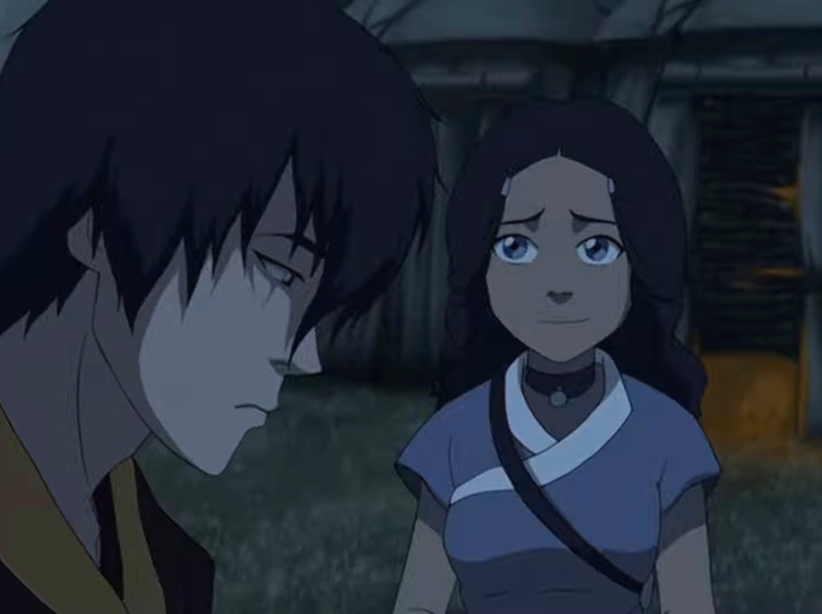 giosworldx's tweet photo. I hope in natla they kept the scene of katara giving comfort and reassurance to zuko before he talked to his uncle. Its a sweet little moment of their friendship https://t.co/6ZF6p9ZN6g