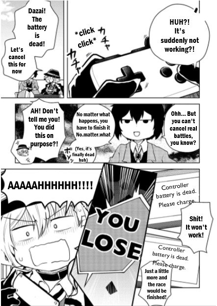 skk2328's tweet photo. the fact that bones cut out that dazai cheated against chuuya not just one but two times lol, they're out here moving like mushitaro trying to erase dazai's cheating tactics 😭😭😭 https://t.co/sAJgNxFGbj