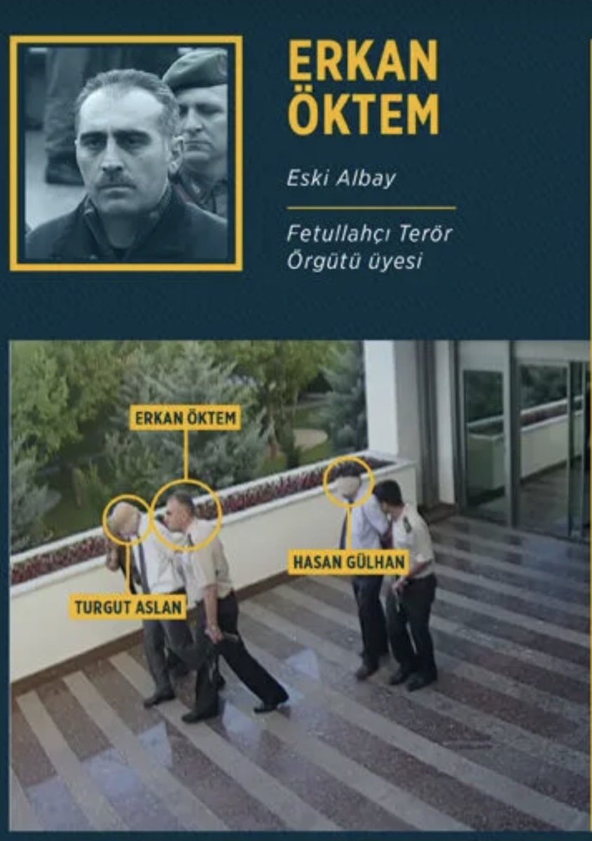 Nazifkaraman's tweet photo. 15 Temmuz gecesi dönemin Terörle Mücadele Daire Başkanı Turgut Aslan’ı kelepçeleyip kalleşçe başından vuran hain Fethullahçı Erkan Öktem… https://t.co/TEef7BIeKv