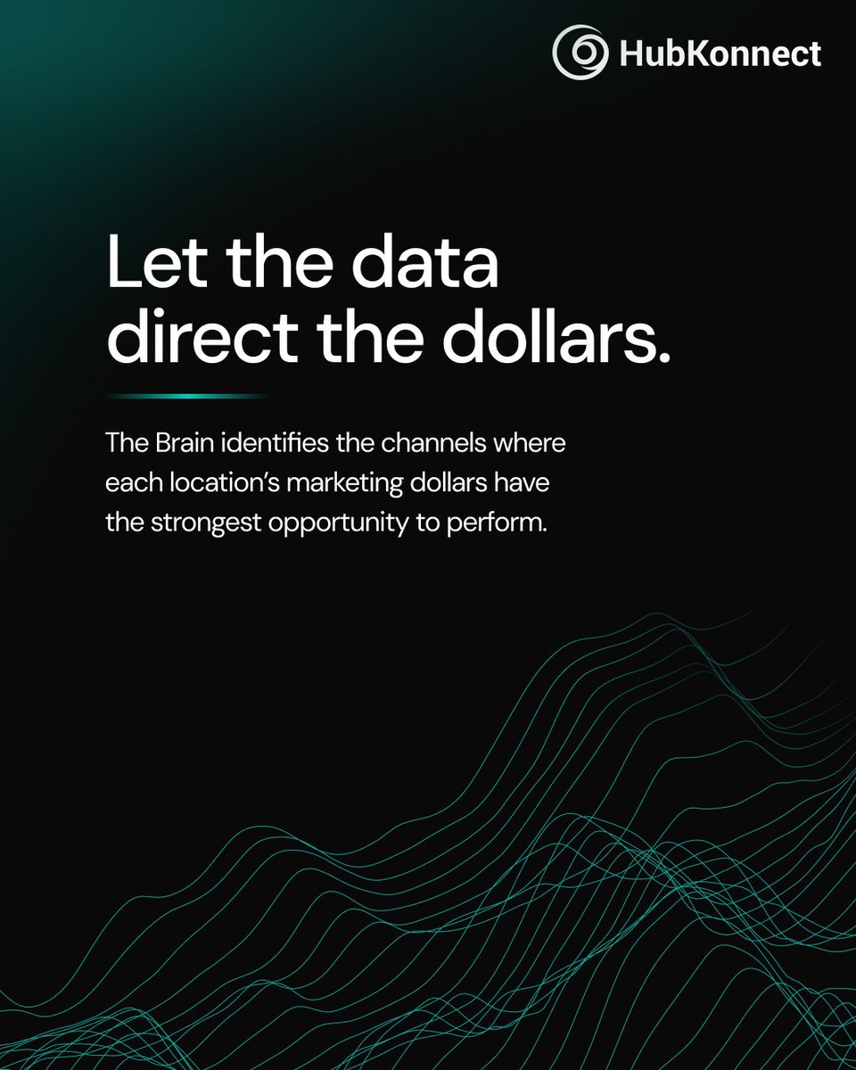 hubkonnect's tweet photo. The Brain determines where each location’s next marketing dollar can work hardest.

Using more than a decade of proprietary data, Hyperlocal Intelligence identifies which channels have the strongest opportunity to perform.

Every Location. Intelligent.

#HyperlocalIntelligence https://t.co/IMbzsCauhh