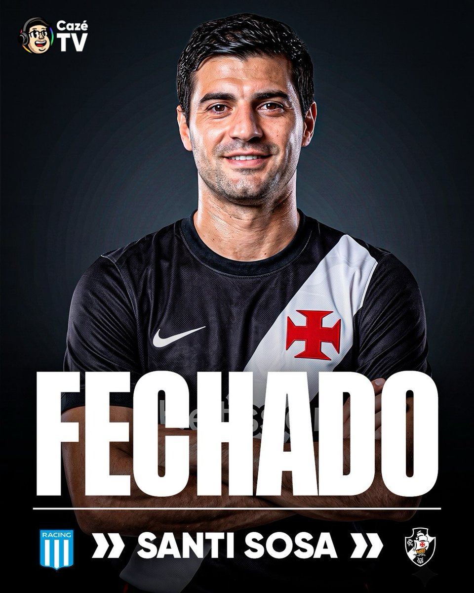 CazeTVOficial's tweet photo. Santiago Sosa é o novo reforço do Vasco! 🇦🇷🤝🏻

Todos os detalhes foram resolvidos, e o jogador deve desembarcar no Rio de Janeiro nos próximos dias. Bom reforço? 👀👀👀👀

🗞️ | Cesar Luis Merlo | GE https://t.co/2ZUJI2twcK