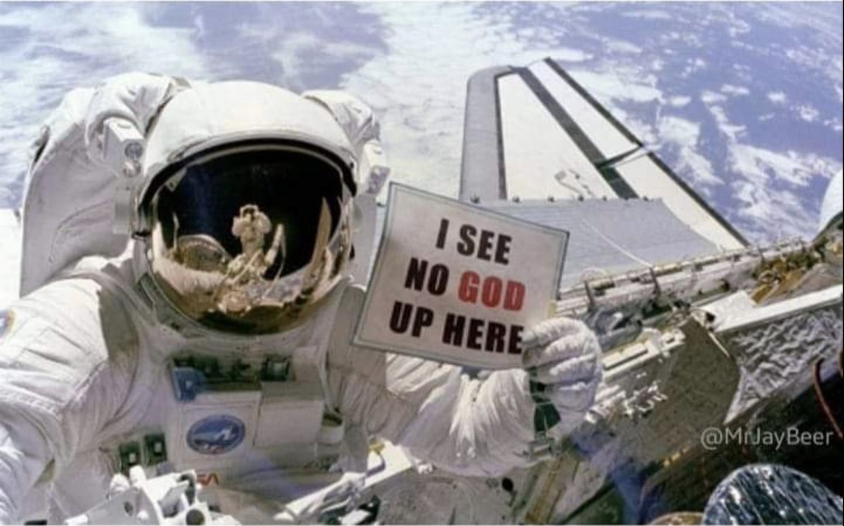 freemonotheist's tweet photo. Take off your helmet then you will see..