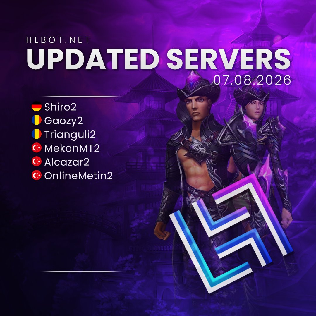 hlbotnet's tweet photo. New servers added 😍#hlbot #metin2

- Shiro2
- Gaozy2
- Trianguli2
- MekanMT2
- Alcazar2
- OnlineMetin2 https://t.co/PZeJBhaGUe