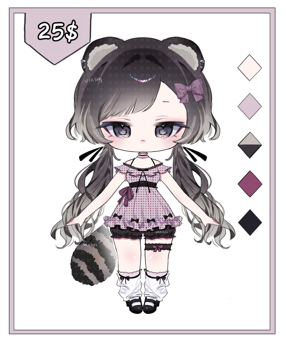 _Vix_shi_'s tweet photo. 🌱racoon girl🌱
Personal use- 25usd
Commercial use-50usd 
Available on my vgen or through kofi! :3 

Link below 🫶🏻
#vgen #kofi #adoptable #racoon #racoongirl #digitalart https://t.co/zKteksZWyY