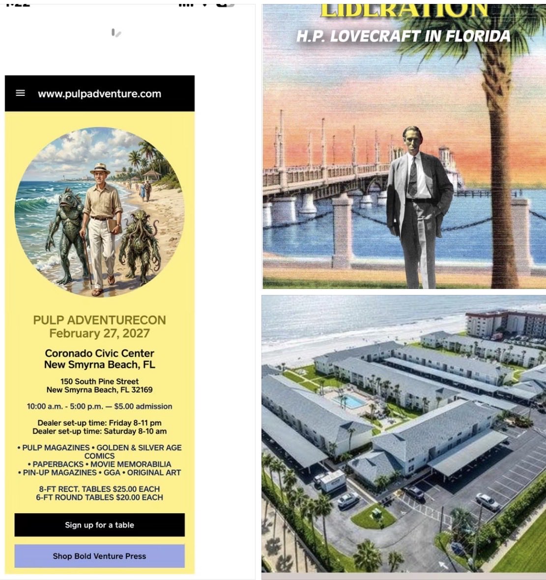 parente_audrey's tweet photo. Bold Venture Press is weathering a storm of changes, but still standing, and we have something for you. 
https://t.co/OhijcQnQ4W
This is a special Pulp AdventureCon South, to be held in New Smyrna Beach, Florida, to feature some iconic books, authors, and artists. https://t.co/hOGztMlV0V