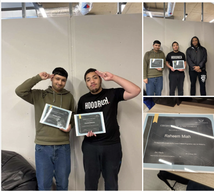 ArcInitiative's tweet photo. A proud moment for two of our young people completing Career Compass and receiving their graduation certificates.
Great to see their confidence, progress and hard work recognised as they take another step forward. https://t.co/0S1JJEGQNF