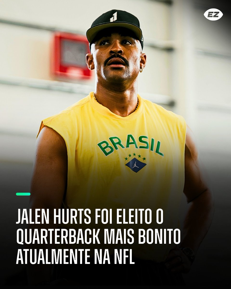 Endzone_Brasil's tweet photo. JALEN HURTS, FOI ELEITO O QB MAIS BONITO ATUALMENTE DA NFL😂🤩

A votação foi feita pelo programa The Ringer Fantasy Football Show, com seu público. 

Segue o fio...🧶 https://t.co/EEFIWNJk8T