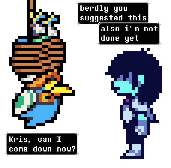 difrntusername's tweet photo. I watched spiderman today
#deltarune #utdr #pixelart #kerdly https://t.co/jJbqRX2tLL