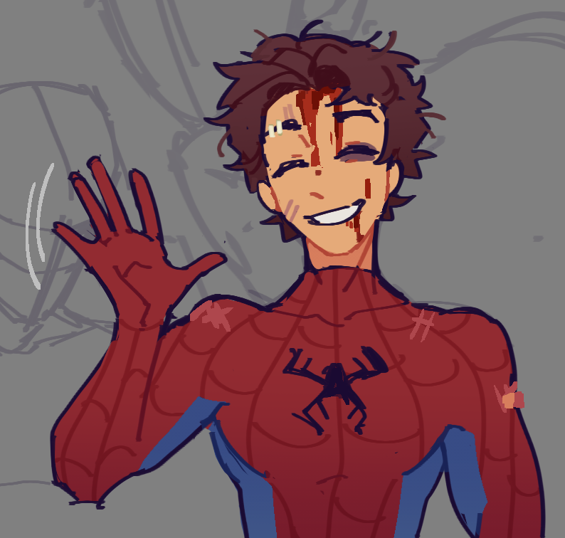 iveoy__'s tweet photo. aw hes okay guys
#spiderman  #spidermanbrandnewday https://t.co/eKo6KsXIsv