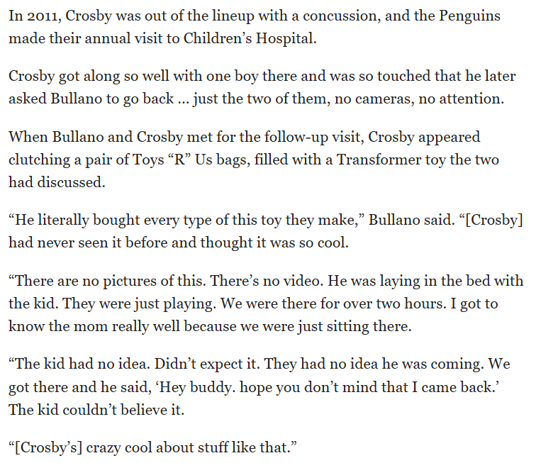 Serenade_az's tweet photo. It's Sidney Crosby day. On this August occassion, here is one of my favorite Sidney Crosby stories from a story @JMackey_PGH wrote in 2017. https://t.co/aHs8Xx4lph