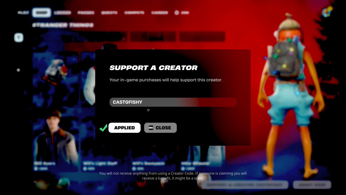 Castgfishy's tweet photo. MAKE SURE TO RETWEET THE POST ✅

use code Castgfishy on Item Shop ! ⭐️ I’ll be checking who’s supporting and who not ✍🏻. . . https://t.co/eIpUnfxU82