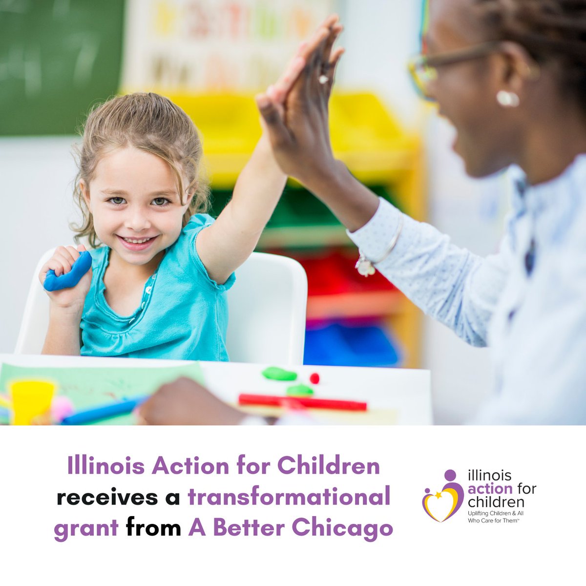IAFC_Cares's tweet photo. Exciting news! Illinois Action for Children has received a major grant from A Better Chicago to expand our Community Connections program, supporting schools and families to reduce absenteeism. Learn more: https://t.co/vOnvI7pkQG https://t.co/IjdoqOiMV9