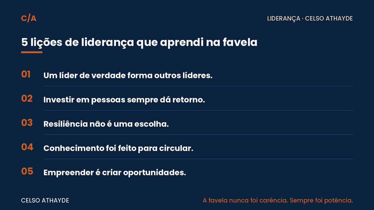 celsoathayde's tweet photo. Foi empreendendo na favela que aprendi: liderança não é mandar, é formar pessoas. Conhecimento só ganha força quando circula. E resiliência não é discurso bonito: para quem transforma a própria realidade, muitas vezes é necessidade.

Foi a prática que me ensinou. https://t.co/H5oiSW2u6u