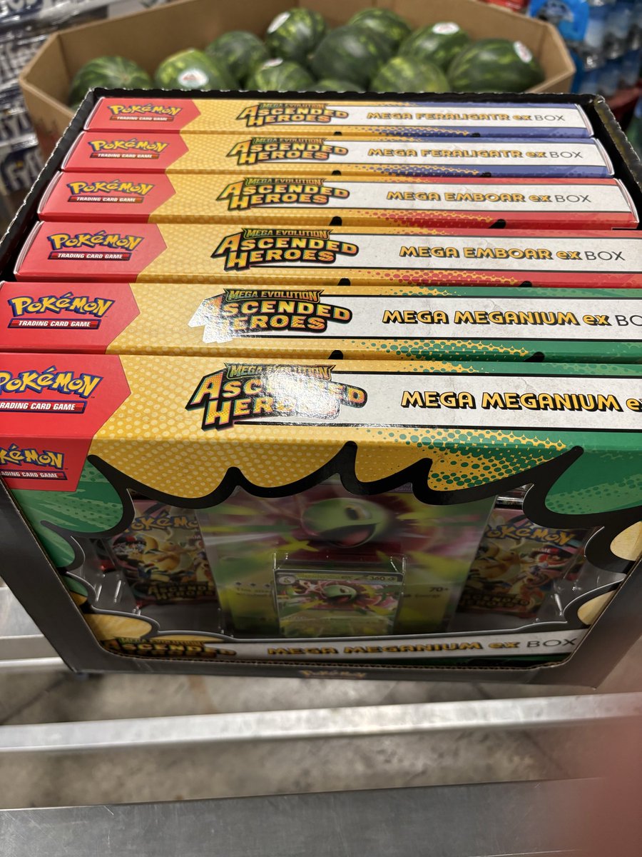 omgitsagamer's tweet photo. Aldi will have AH Mega Ex boxes up for sale Wednesday August 12th starting at 9am. Only 2 cases per store, 6 boxes per case. Limit of 2 per customer. https://t.co/tpRg3J0JN7