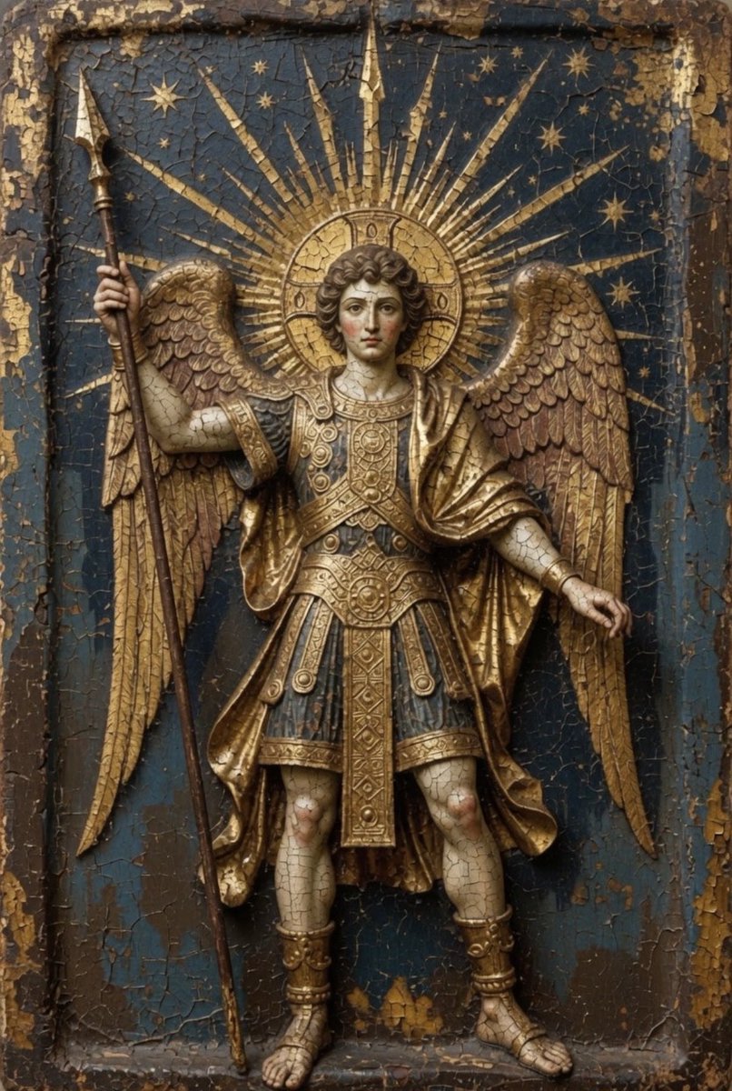 Monica1776's tweet photo. Saint Michael the Archangel, defend us in battle.
Be our protection against the wickedness and snares of the devil.
May God rebuke him, we humbly pray;
and do Thou, O Prince of the Heavenly Host,
by the power of God, cast into hell Satan and all the evil spirits
who prowl about the world seeking the ruin of souls.
Amen.
