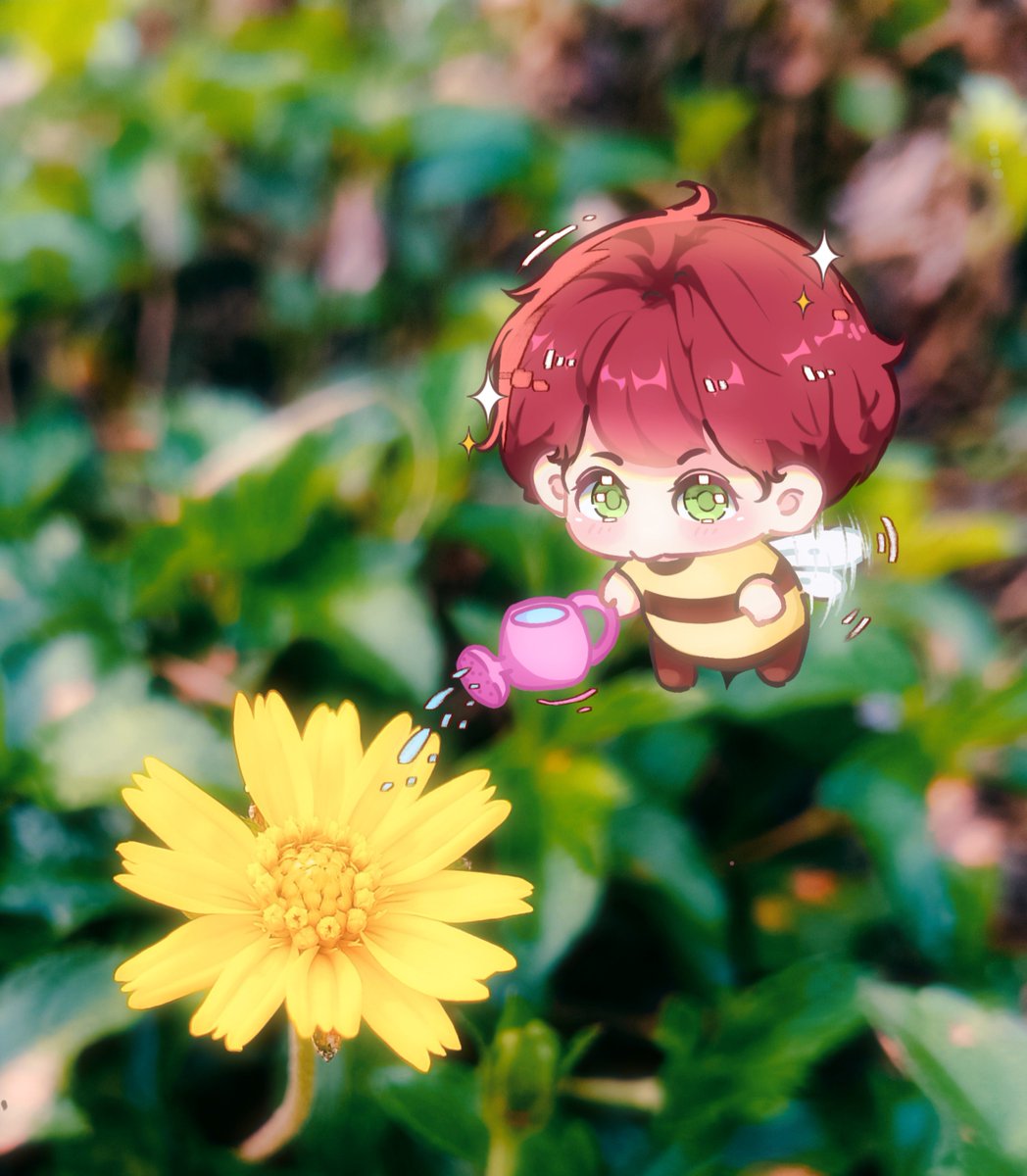BabySanaSan4566's tweet photo. little Bee~~~🐝🌼
#MTArt #Owncharacter #ibispaint #chibi https://t.co/3LlSfFrU22