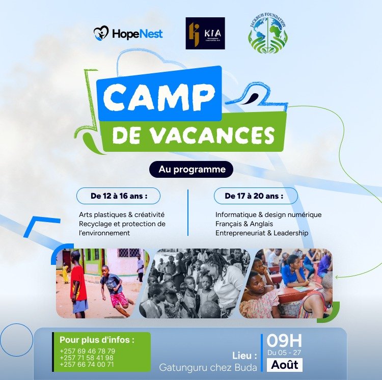 Hopenest257's tweet photo. #HopeNest en partenariat avec #KayanganaInnovationArt et #JackHub Foundation organise un camp éducatif et créatif offrant aux enfants un espace d’apprentissage, d’expression et de développement de leurs talents.

Ce programme vise à stimuler la créativité des enfants. https://t.co/d43SfN76lF