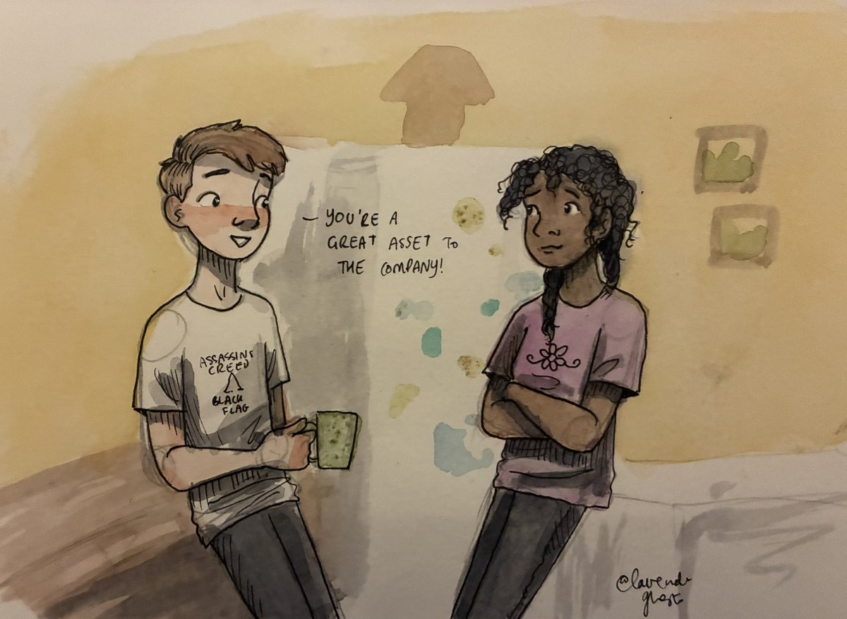 lavenderghostco's tweet photo. Tonight’s doodle!
Based on @NeedlesWitches ‘s idea, here’s Lockwood calling Holly an asset 😆 She took it better than Lucy I think…
#SaveLockwoodandCo
- #LockwoodMap https://t.co/pjdnEbFQTi