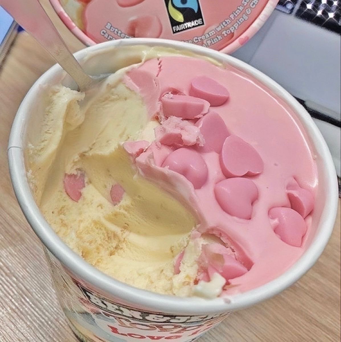 bearberryvee's tweet photo. love is… wishing i got to try ben &amp; jerry’s love is https://t.co/7j7Ubmr4Tg