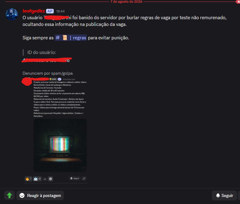 FelipeRsaah's tweet photo. A vaga de edição estilo Webdoc 30m por R$ 100 que denunciei aqui, pelo visto era Scam e não queria pagar editor KKKKKKKKKKKKKKKKKKKKKKKKKKKKKKKK https://t.co/bEcdllHz1o