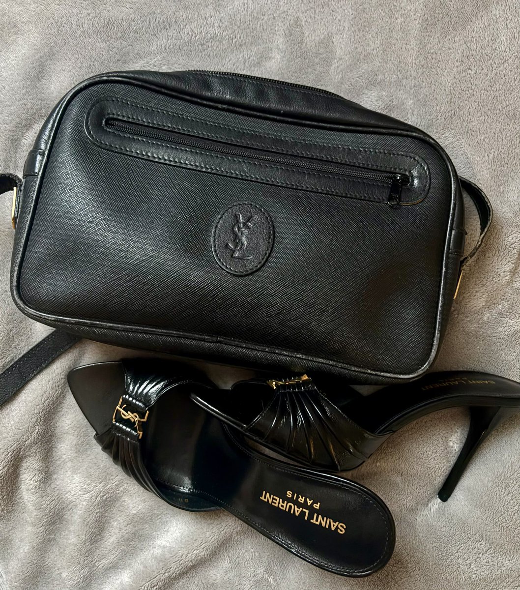Emi_blair_'s tweet photo. look how cute my vintage ysl bag matches my new sub funded heels…adorbs🤭 https://t.co/pdnXEuiG1P