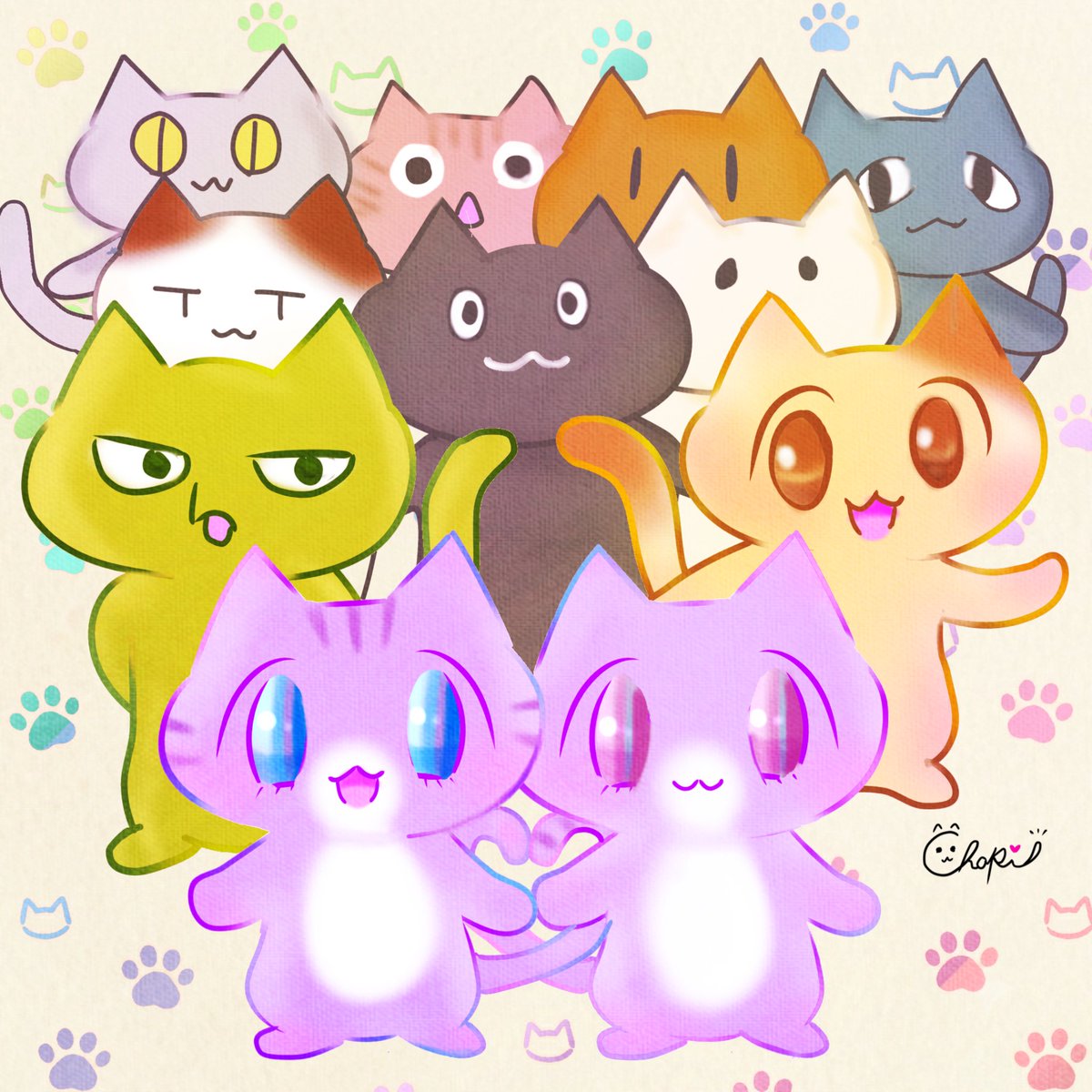 chapi_lucky4649's tweet photo. おはようです😺
今日は #世界猫の日 だにゃ🐾 
いつも癒やしをくれる猫たちに、心から感謝にゃ(=^x^=)🐾
#ゆるいイラスト #イラスト https://t.co/yUgdsAz9lx