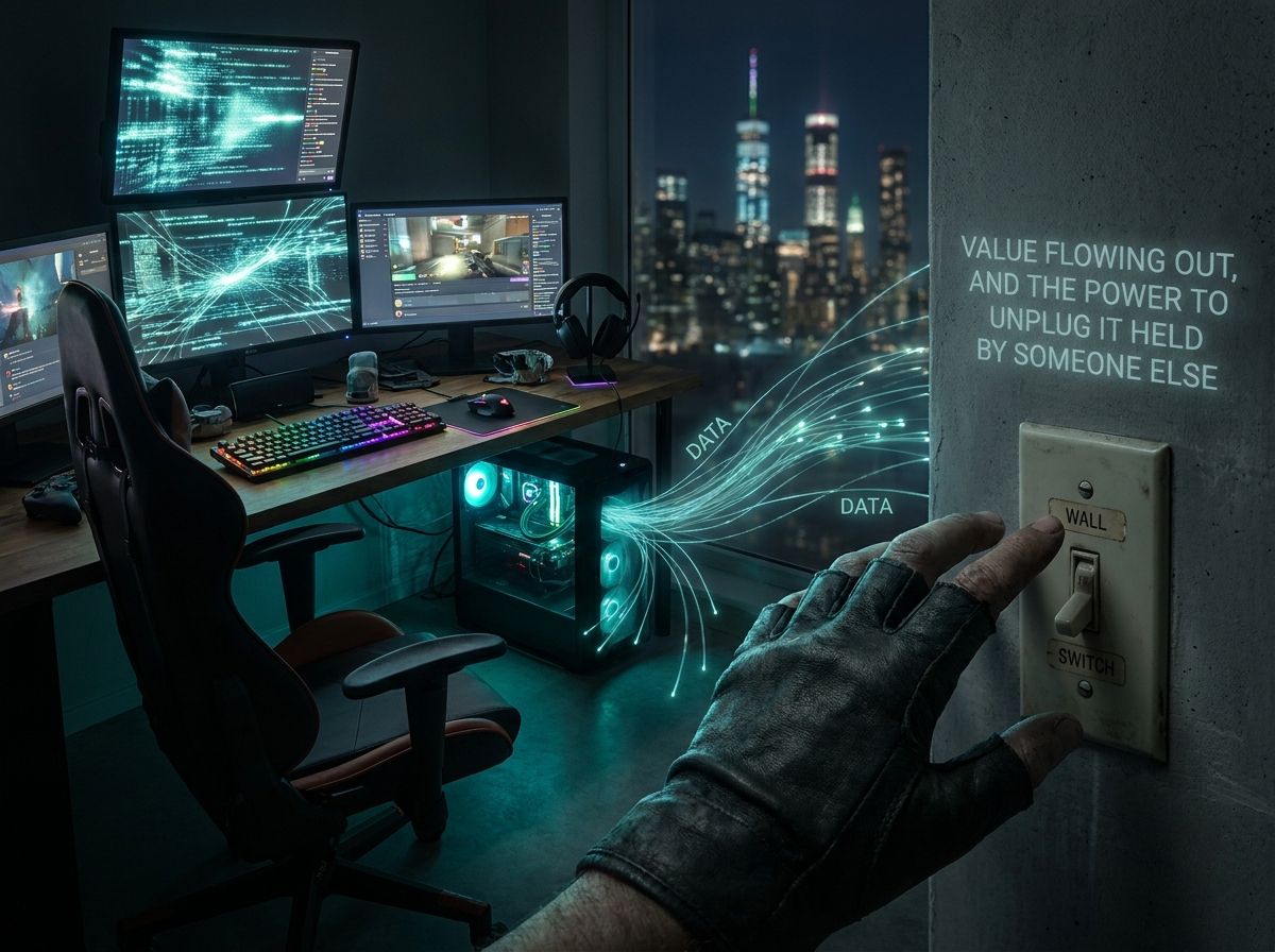 QuantumParty_'s tweet photo. If you are a gamer or a streamer, you already understand the data economy intuitively. You generate massive amounts of behavioral data every time you play - reaction patterns, decision trees, engagement metrics, social interactions. The platforms monetize all of it. The streamers who built their audiences on these platforms can be demonetized, deplatformed, or algorithmically suppressed with no recourse. 

IBOR classifies the platforms as utilities so they cannot cut your access, and UPI ensures you get paid for the data you generate whether or not the platform decides to feature you.