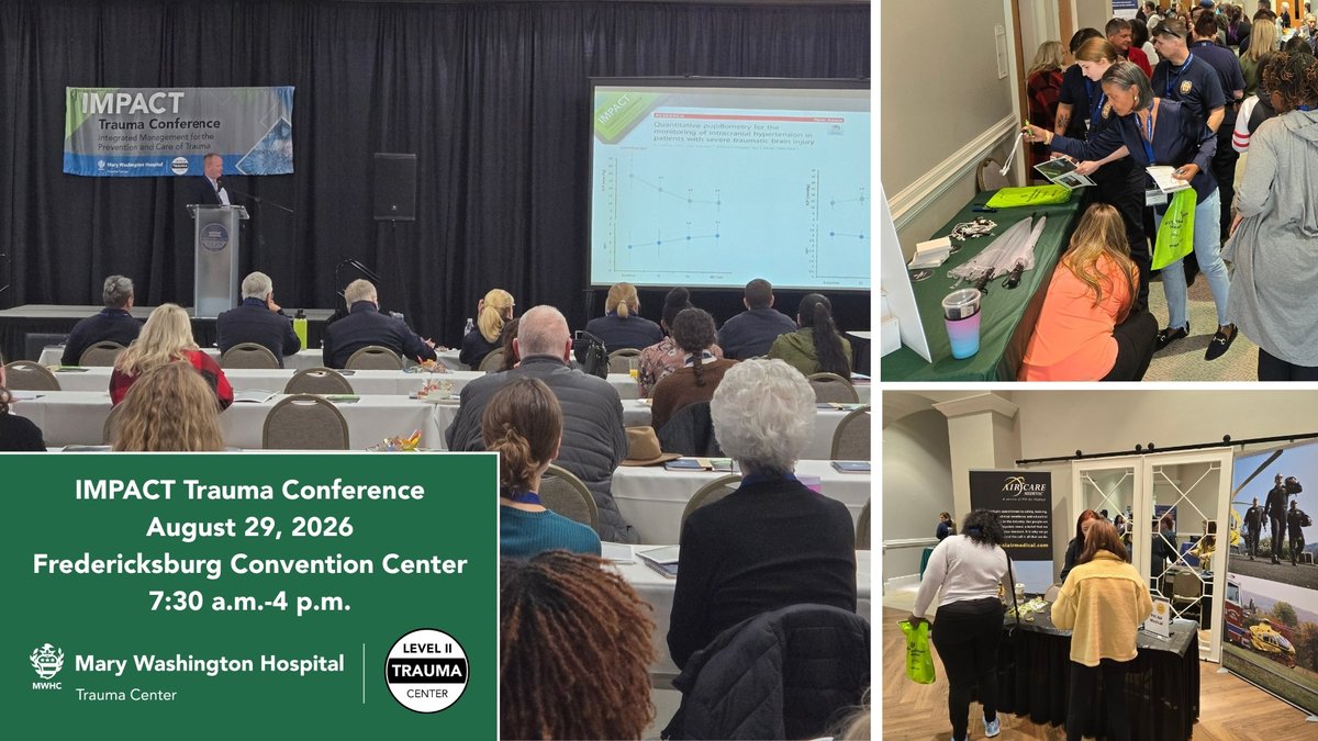 MWHCConnection's tweet photo. How do you stay ready for your next critical trauma patient? Join EMS providers, ED nurses and other clinical professionals at the second annual IMPACT Trauma Conference on Aug. 29. Seats are limited. For accreditation information and to register, visit https://t.co/d0maOWSIht https://t.co/VQYEoZq1Ng