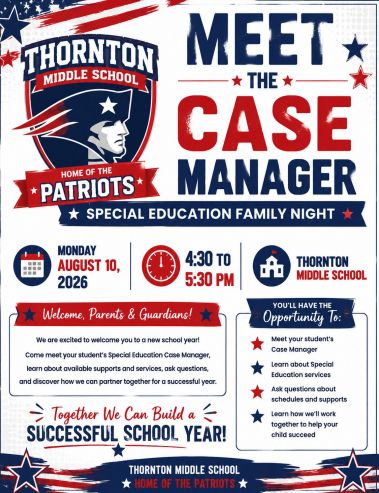 ThorntonCFISD's tweet photo. 📣 Special Education families, join us for Meet the Case Manager Night!
Meet your student's case manager, learn about available supports, ask questions, and help us build a successful school year together!
#BuildingTheBlueprint #TMSPatriots #CFISD #SpecialEducation https://t.co/bw8YTqn2zm