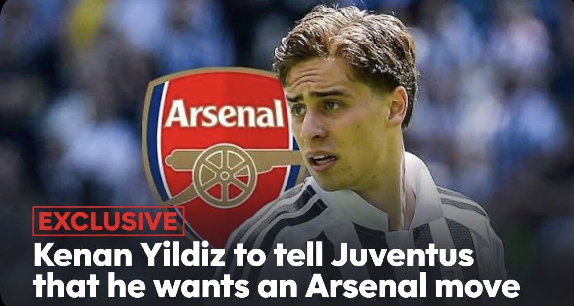 indykaila's tweet photo. Exclusive 💣

Kenan Yildiz to tell Juventus that he wants an @Arsenal move.

He wants to challenge himself in a new environment.

Juventus want £120m for the player. https://t.co/dilTJc35xz
