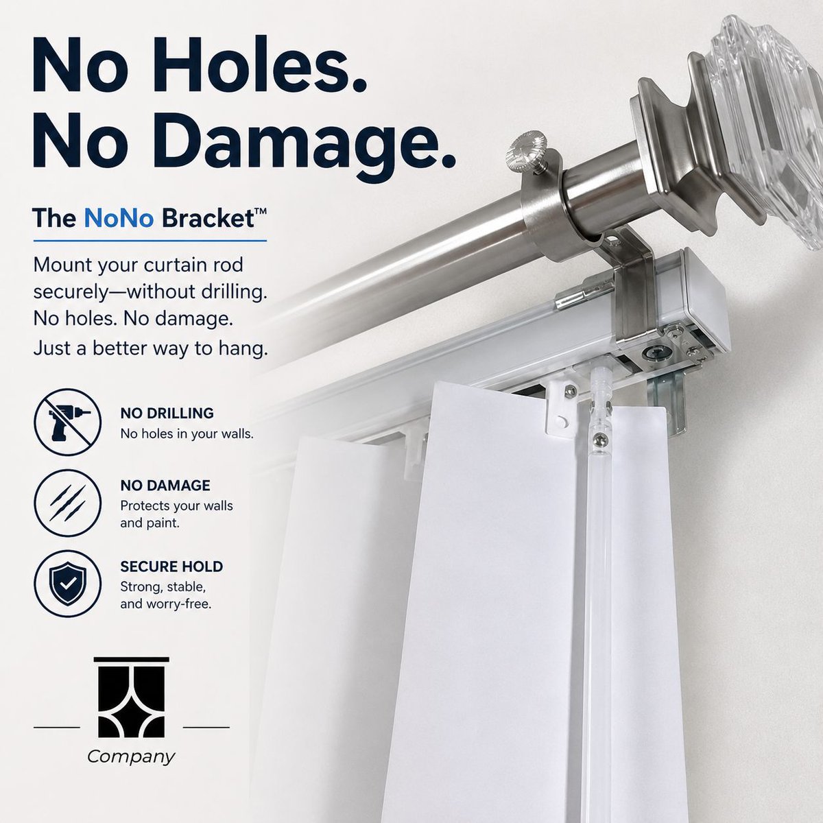 nonobracket's tweet photo. Renters: hang curtains WITHOUT drilling. 🙌

The NoNo Bracket clips onto your existing window hardware for a secure hold in seconds — no tools, no screws, zero wall damage.

Perfect for apartments &amp; dorms. Shop now 👇

#NoNoBracket #RenterFriendly #NoDrill https://t.co/9wE2G69Lbl