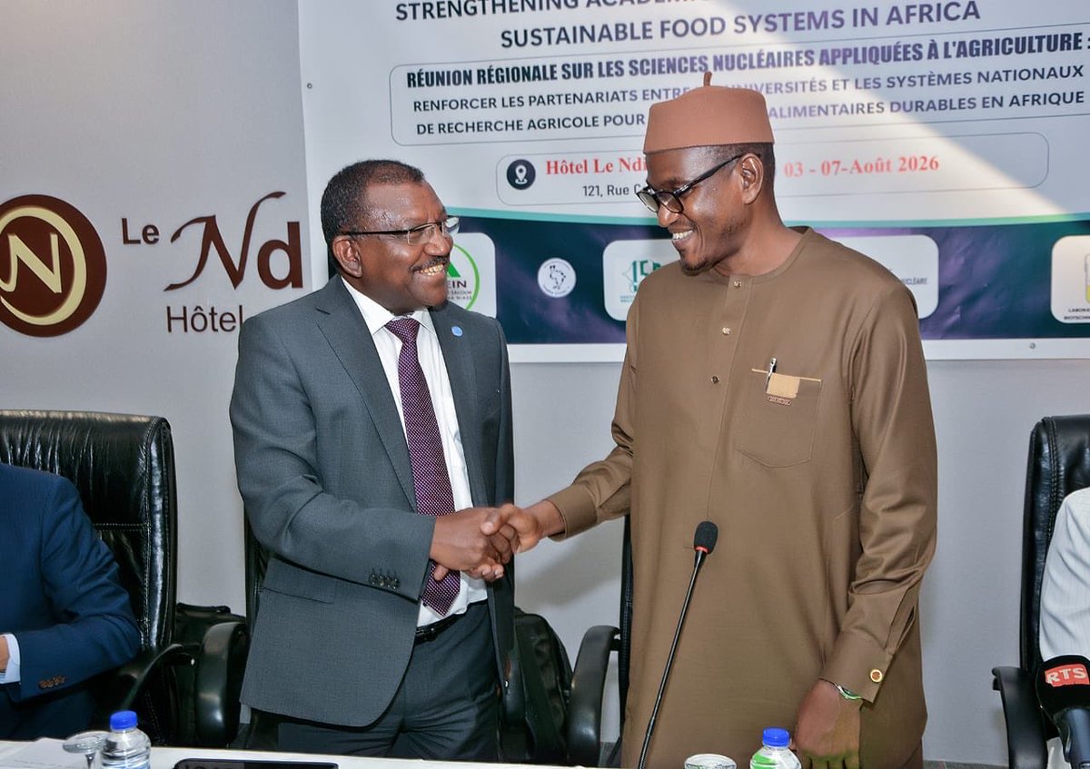 gashaw_wolde's tweet photo. The Regional Meeting on Applied Nuclear Science for Agriculture concluded successfully today in Dakar, Senegal. Discussions focused on strengthening partnerships between academia &amp; Agricultural Research Systems to drive innovation and build sustainable food systems across Africa. https://t.co/gjjl5LJHXv