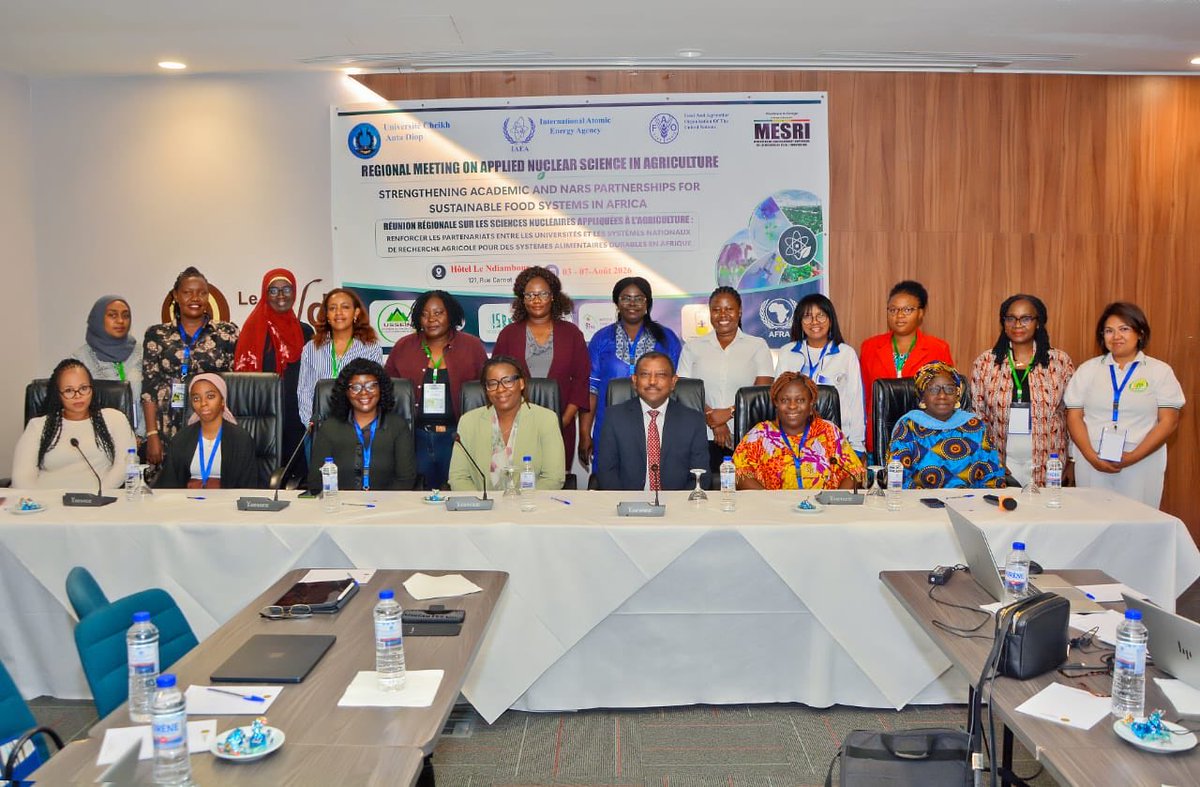 gashaw_wolde's tweet photo. The Regional Meeting on Applied Nuclear Science for Agriculture concluded successfully today in Dakar, Senegal. Discussions focused on strengthening partnerships between academia &amp; Agricultural Research Systems to drive innovation and build sustainable food systems across Africa. https://t.co/gjjl5LJHXv