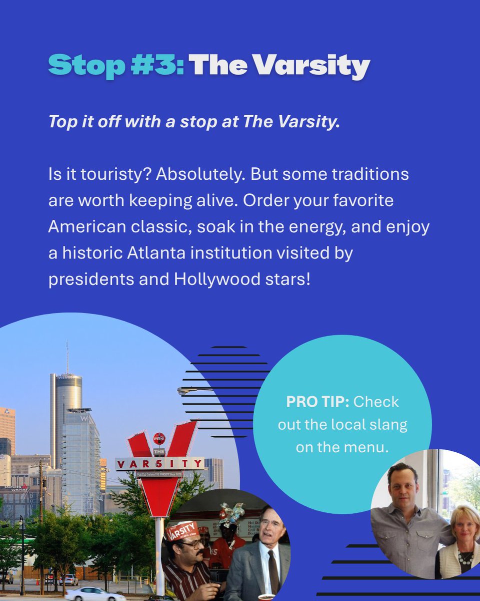 ASIS_Intl's tweet photo. Landing in Atlanta for GSX? Don't just go from hotel to convention center. ASIS President Eddie Sorrells, CPP, PSP, PCI put together a local's itinerary.

What Atlanta spot would you add to the list? Tell us below.

See you 14-16 September 2026 👋  

#ASISFoundation #GSX2026 https://t.co/ONDjO6GqaH