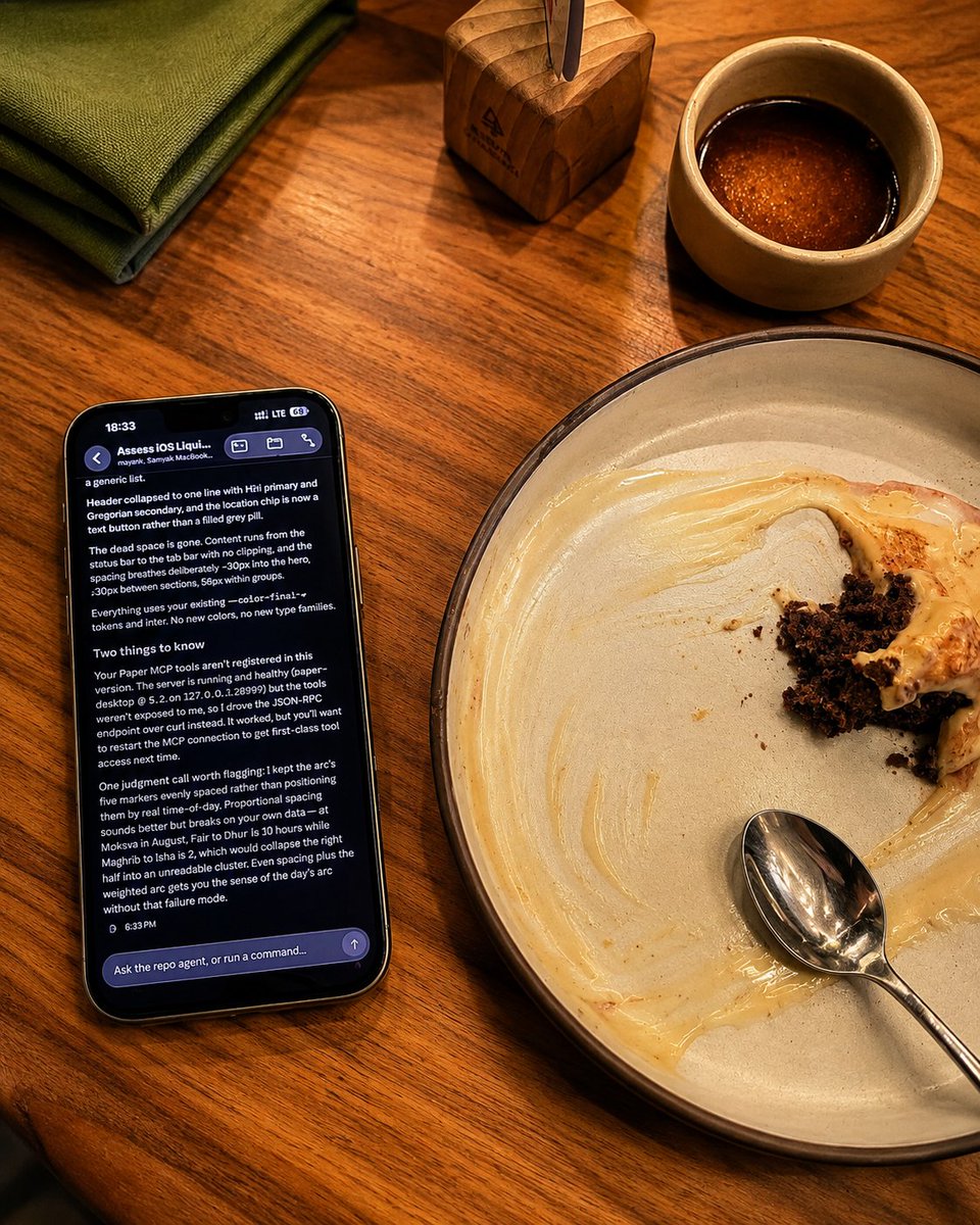 samiulhsohan's tweet photo. T3 Code keeping the work moving while I focus on the important stuff: dessert. 🍰😌 @theo cooked with this one. https://t.co/Pq4UeupR0Z