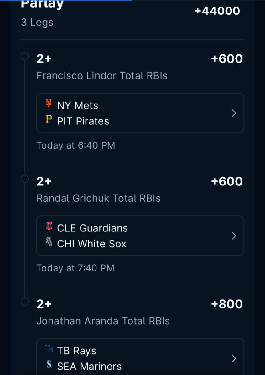 SimpleOddsApp's tweet photo. ⚾ 2+ RBI Guys on theScore. 
All 🟦 from Best Bets. 
Also RRx2

🔗 Below ⤵️ https://t.co/W0H7k3Wffv