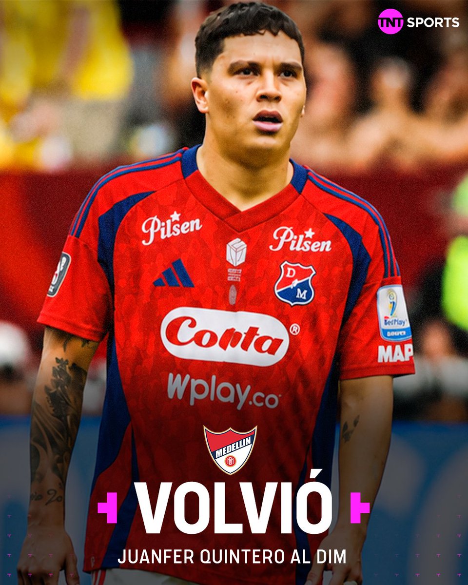 TNTSportsAR's tweet photo. JUANFER QUINTERO Y SU REGRESO AL DIM 🔙🇨🇴

Luego de desvincularse de RIVER, el volante zurdo fue oficializado como REFUERZO estrella de INDEPENDIENTE MEDELLÍN y arrancará su segunda etapa en el club.

ℹ️ Llega en condición de libre y a sus 33 años generó una revolución entre los hinchas.

¿Qué te parece? 🤔