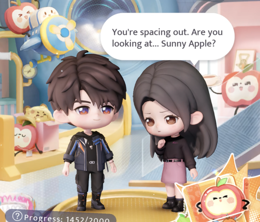 Starbright_s's tweet photo. Don't worry MC, there's not a single thought behind those eyes. https://t.co/gNaER484IZ
