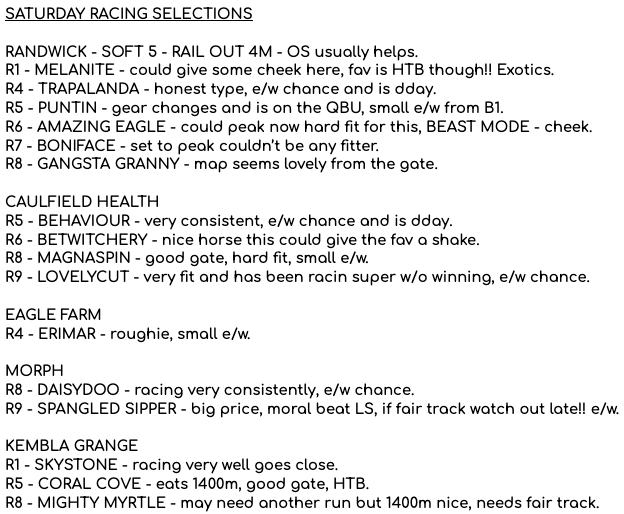 wsmselections's tweet photo. Selections #HRT GL. https://t.co/AC1y92soXv
