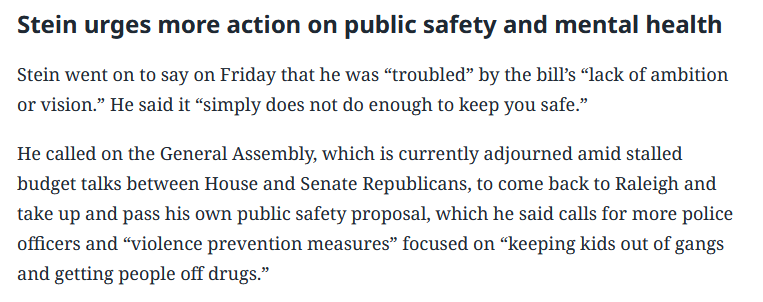 williamb_92's tweet photo. @RobertBurns82 Remember when Gov. Stein said Iryna's Law didn't do enough to keep North Carolina safe, and the General Assembly did nothing? https://t.co/BVBjEOko8t