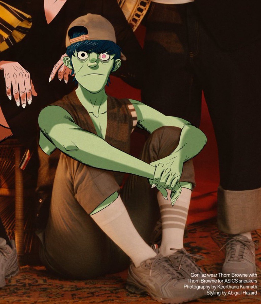 greenpickle_boy's tweet photo. Murdoc maxxing today!!! My apologies in advance as my sanity slips over a fictional green bassist so here’s some of my favourite pictures of him from phase 8😇 https://t.co/IhDxi5D2SM