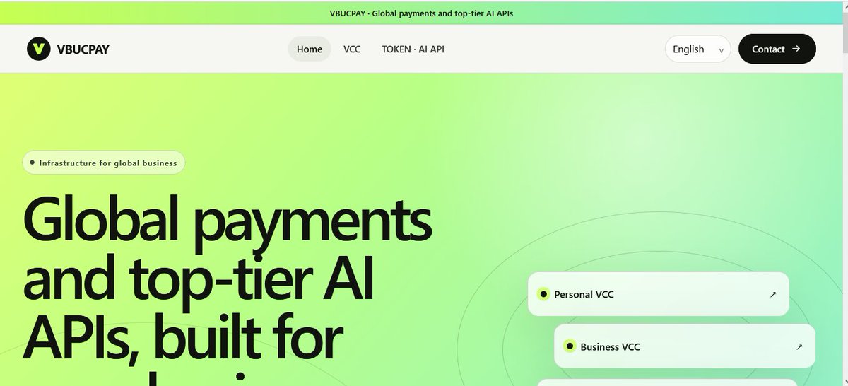 Web3GatewayX's tweet photo. VBUCPAY available. 

Contact for the best deal. 

#VBUCPAY #KYC #Payment #AI #VirtualCard #API https://t.co/dVPNds6oEK