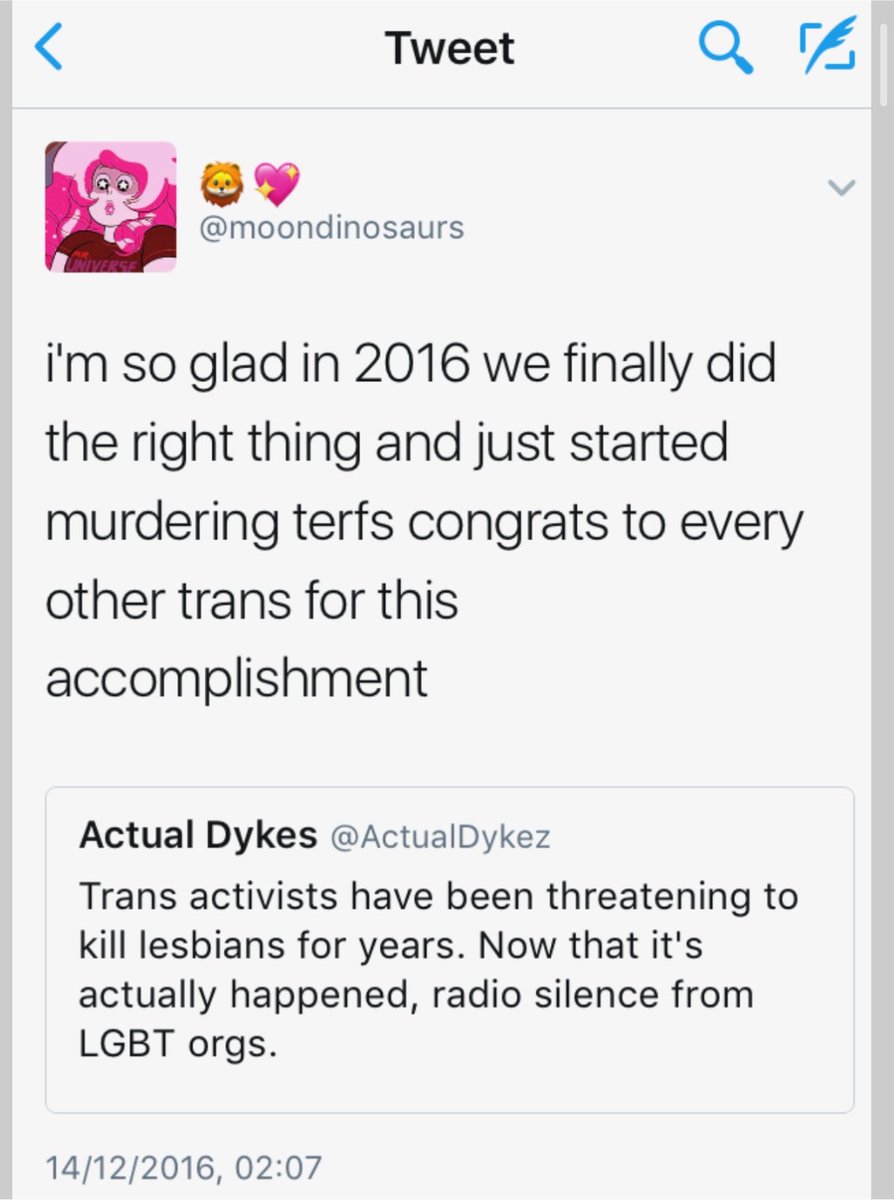 maleexclusionte's tweet photo. “Trans people are just tryna live their lives 😢” https://t.co/3SdChSDwnI